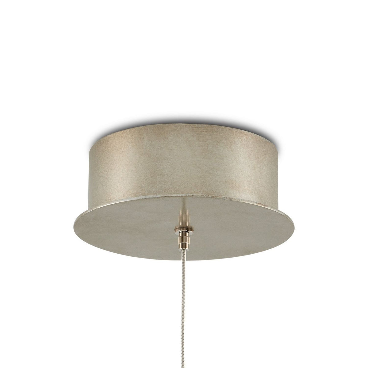 Currey and Company 9000-1379 Cannula Round Multi-Drop Pendant in Vintage Brass/White/Silver