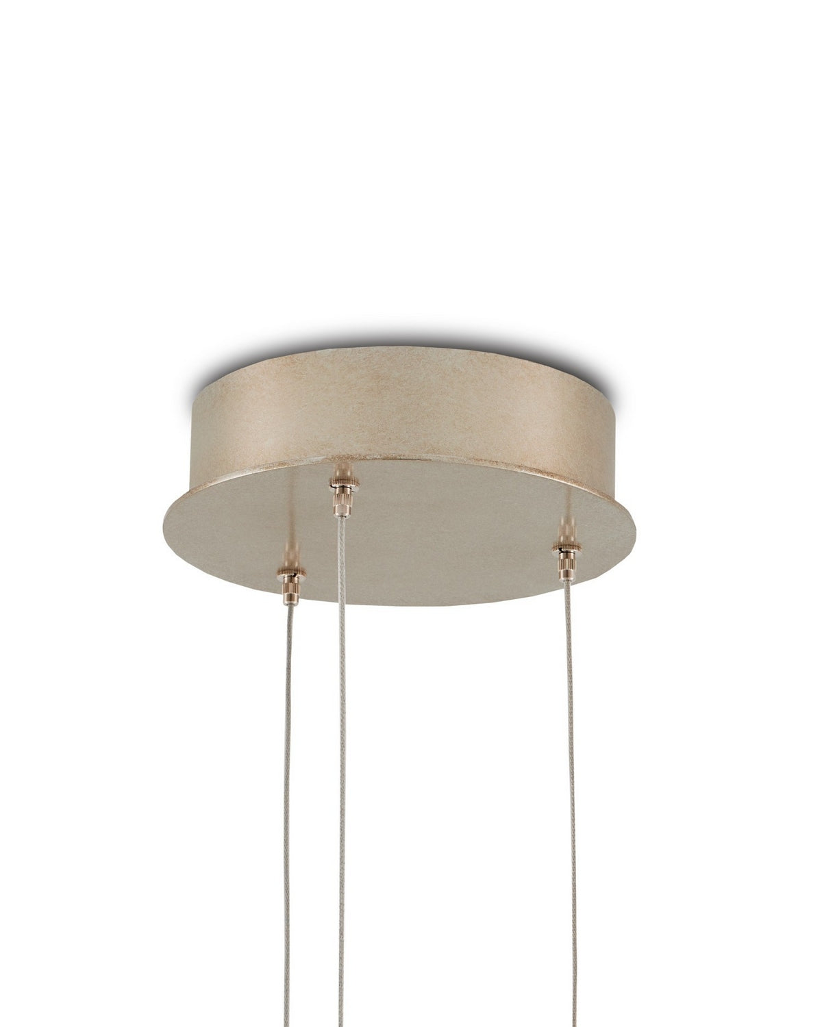 Currey and Company 9000-1388 Banyan 3-Light Round Multi-Drop Pendant in Antique Brass/Clear/Silver