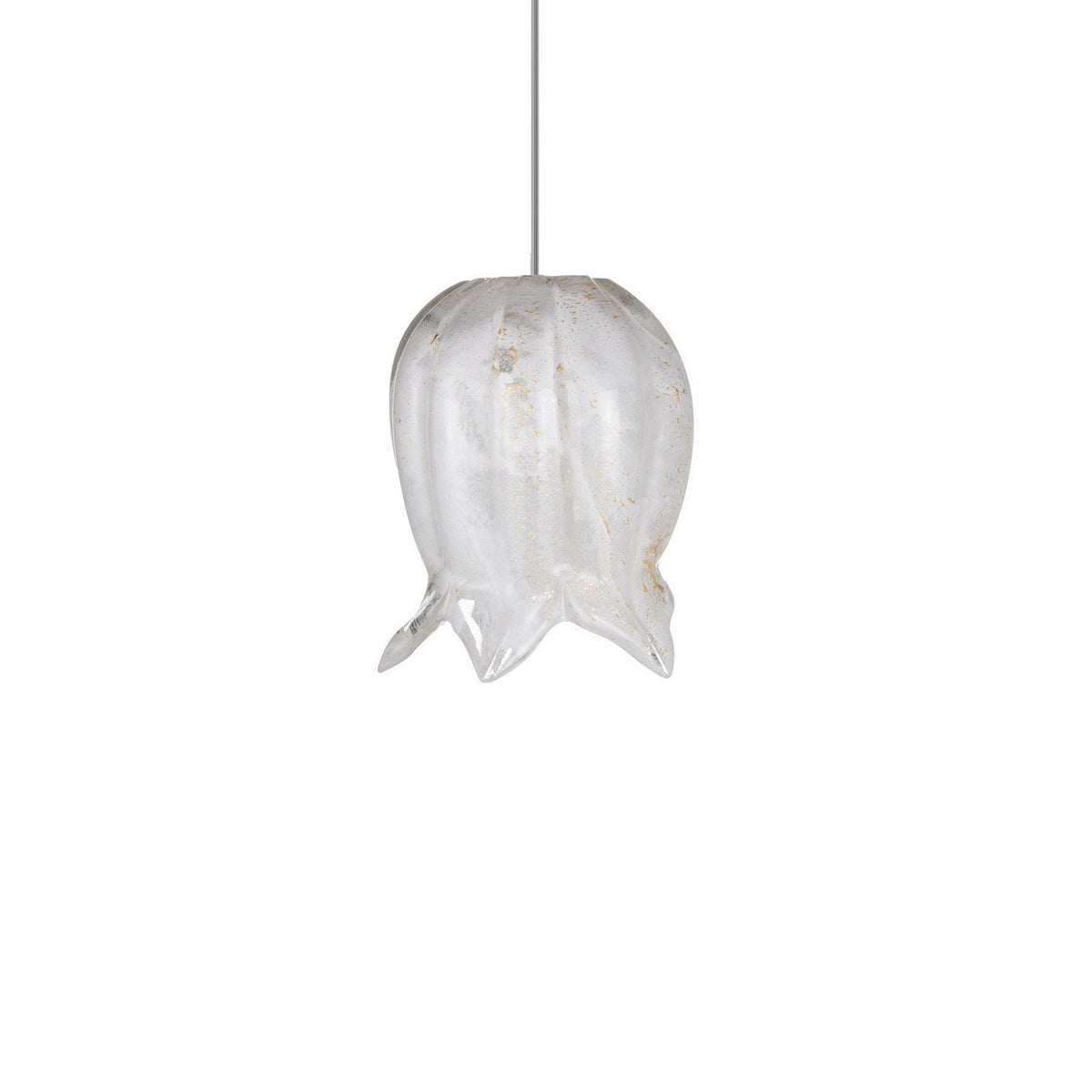 Currey and Company 9000-1409 Polpo Round Multi-Drop Pendant in White/Silver