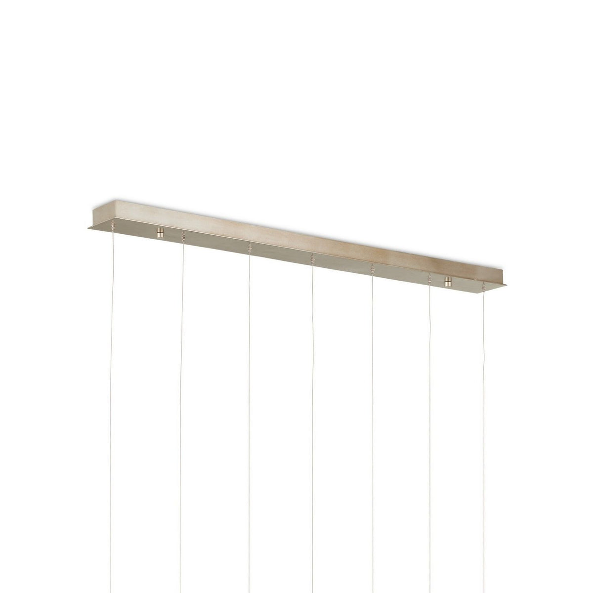 Currey and Company 9000-1410 Polpo Linear Multi-Drop Pendant in White/Silver