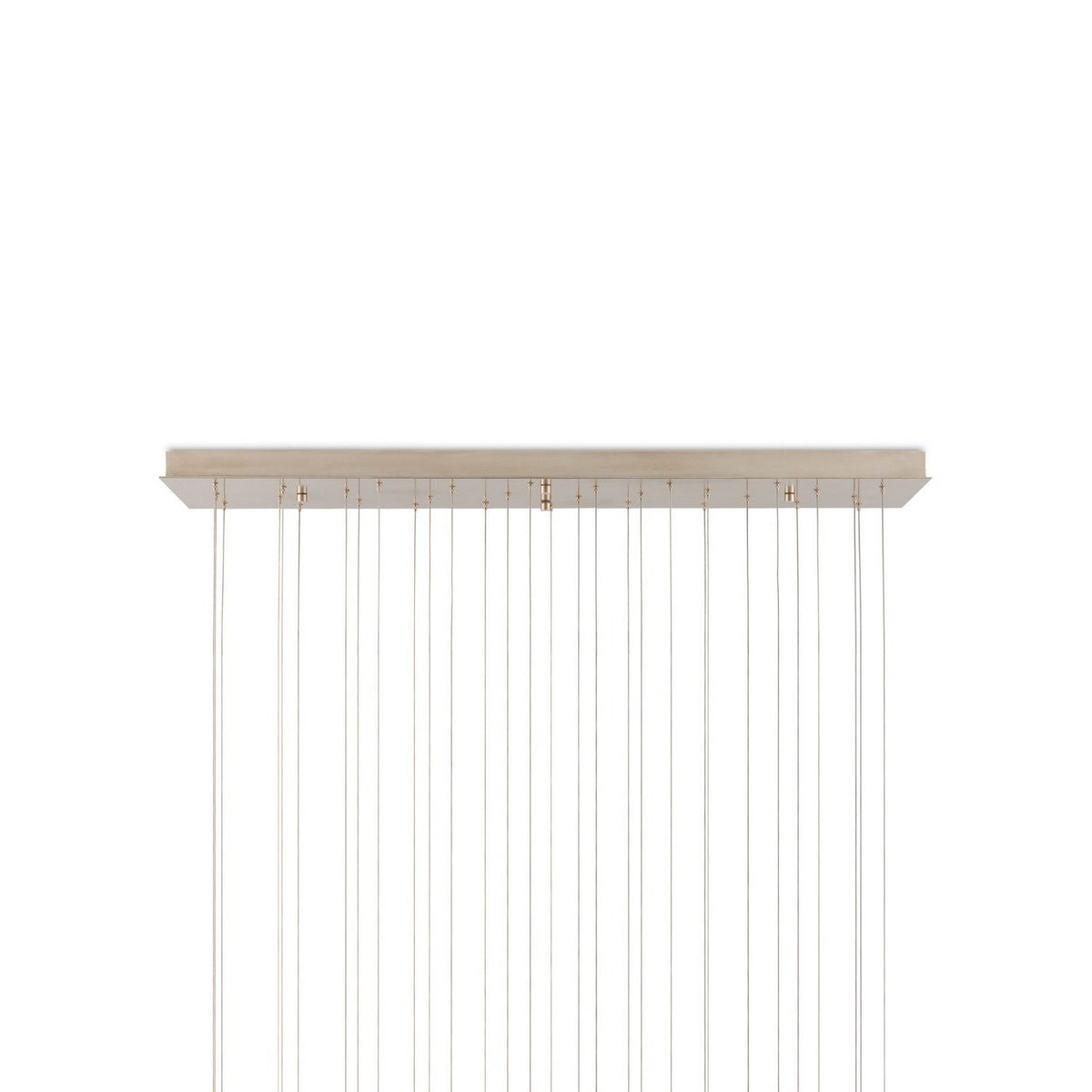 Currey and Company 9000-1416 Polpo Linear Multi-Drop Pendant in Blue/Silver