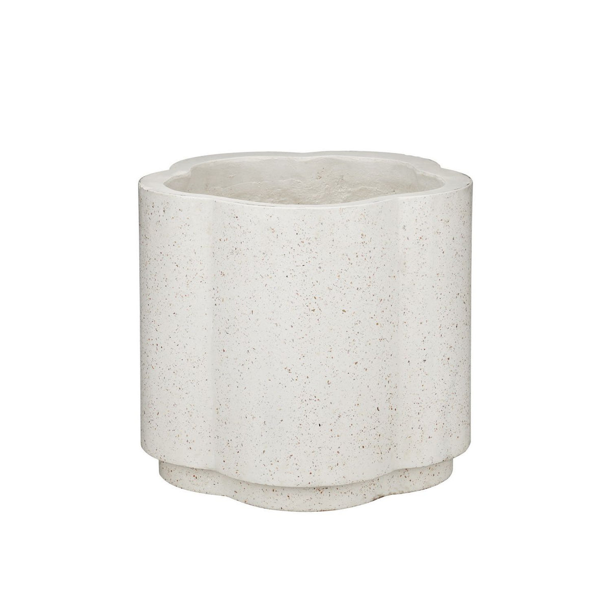 Currey and Company 2200-0069 Smerlato Terrazzo Planter in Ivory Terrazzo