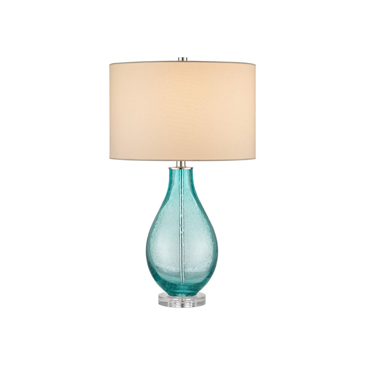 Currey and Company 6000-1121 Mavi Table Lamp in Light Blue-Green/Clear