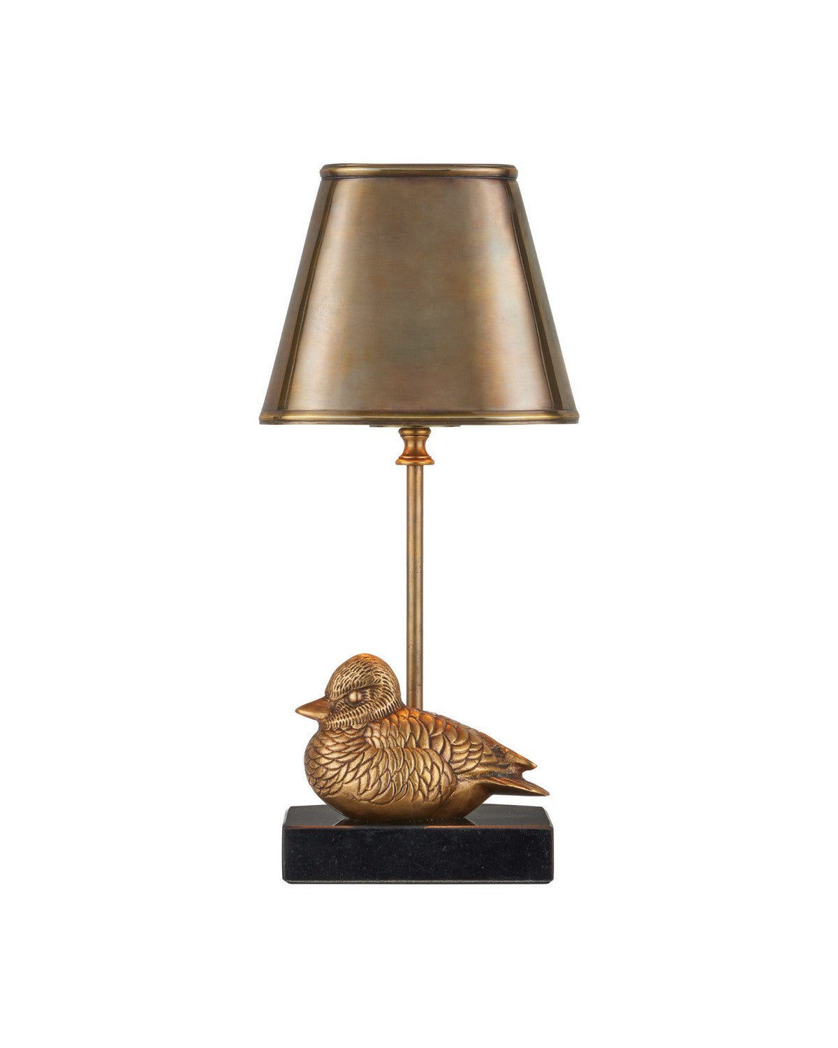 Currey and Company 6700-0038 Migratory Cordless Table Lamp in Vintage Brass/Black