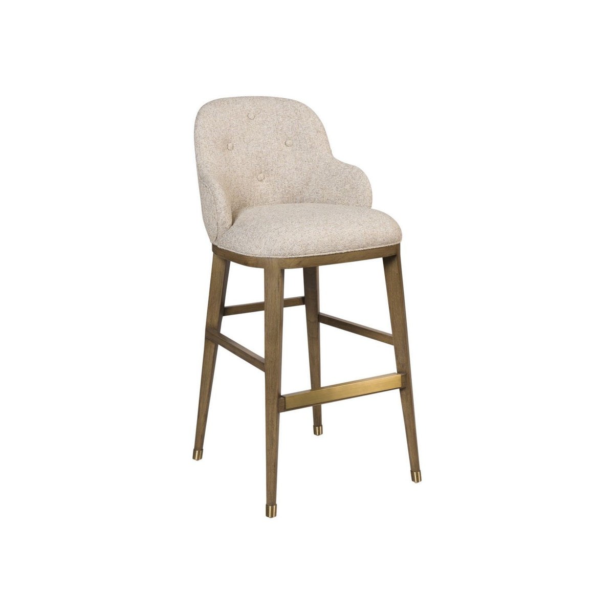 Currey and Company 7000-1142 Vario Bar Stool in Chanterelle/Satin Brass