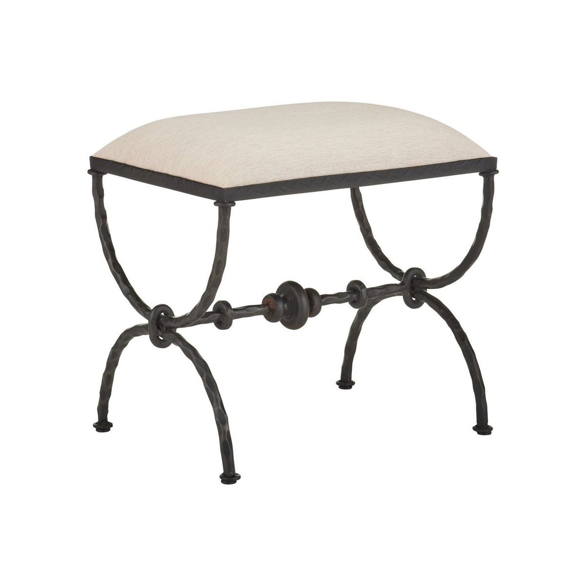 Currey and Company 7000-1252 Agora Ottoman in Bronze