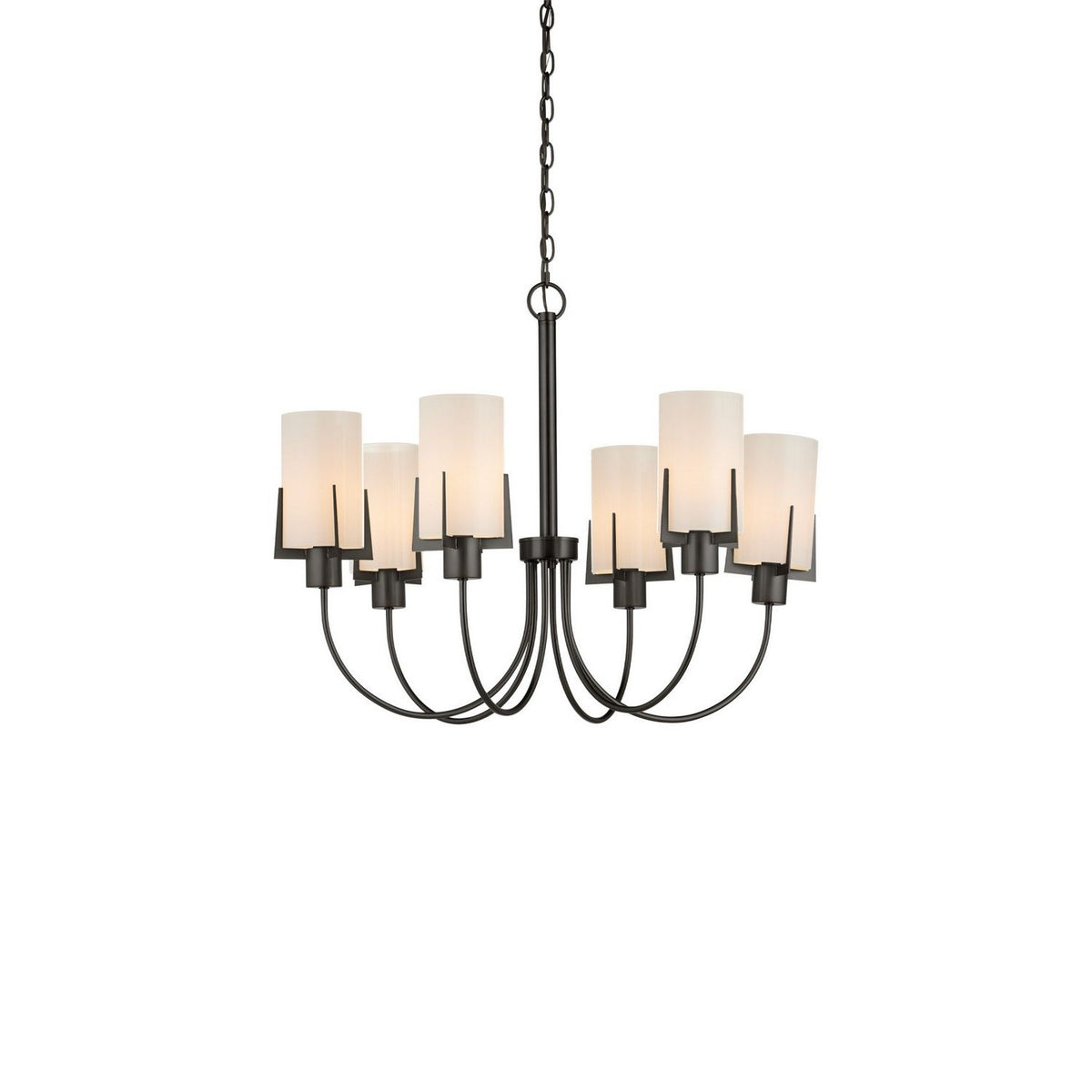Currey and Company 9000-1492 Macklin Chandelier in Oil Rubbed Bronze/White