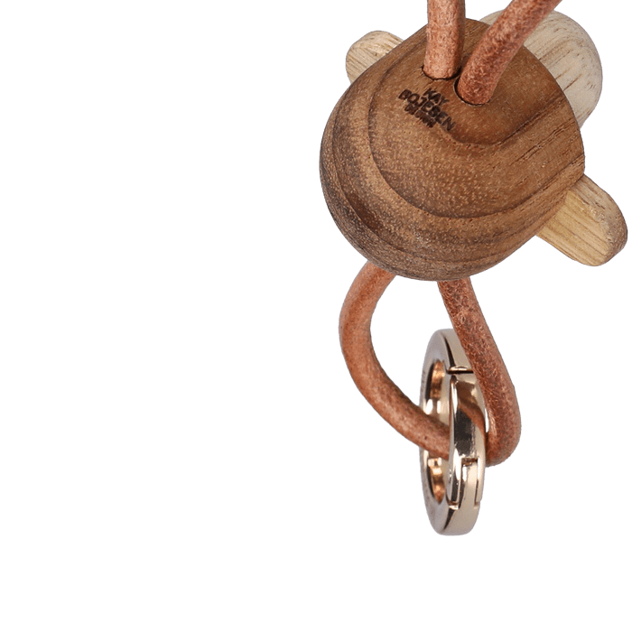 Kay Bojesen 39807 Monkey Bag Charm in Teak/Limba Gold