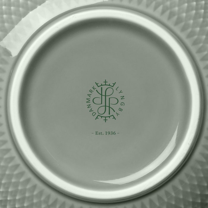 Lyngby Porcelæn 201825 Rhombe Earth Bowl in Moss