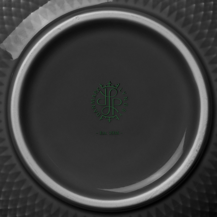 Lyngby Porcelæn 201830 Rhombe Earth Bowl in Slate