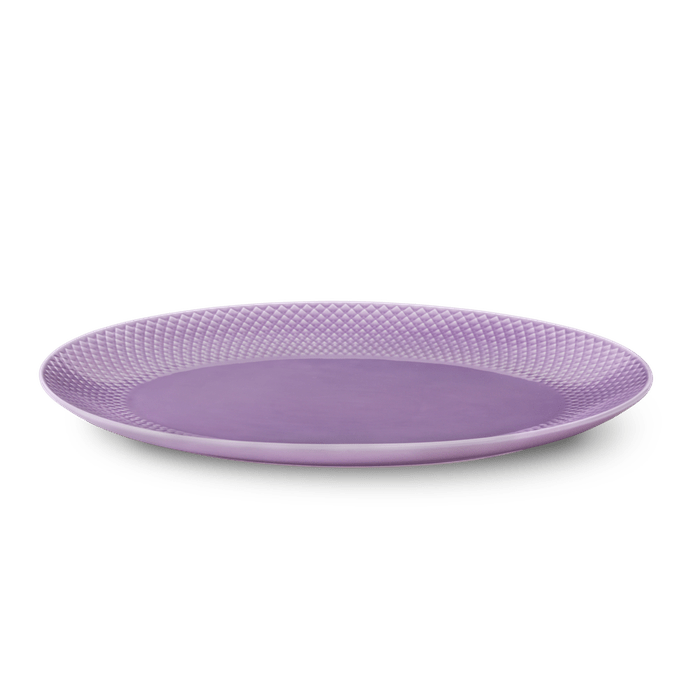 Lyngby Porcelæn 201950 Rhombe Color Oval Serving Dish in Purple