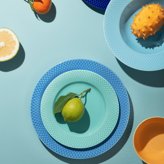 Lyngby Porcelæn 201946 Rhombe Color Plate in Blue