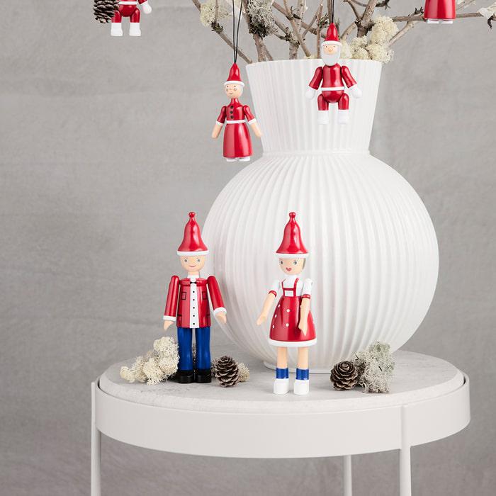 Kay Bojesen 39435 Christmas Ole Wooden Figurine in Red/Blue/White
