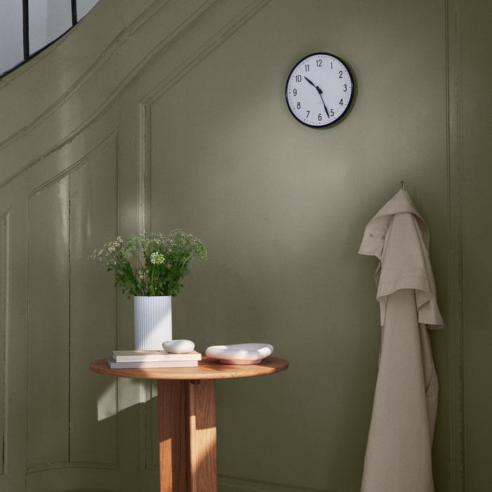 Arne Jacobsen Clocks 43633 Station Wall Clock in White/Black