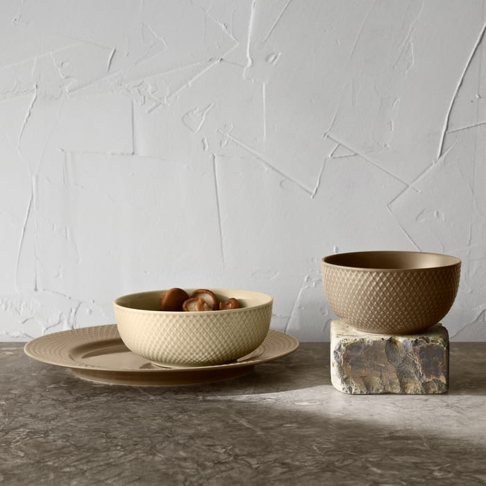 Lyngby Porcelæn 201807 Rhombe Earth Plate in Clay