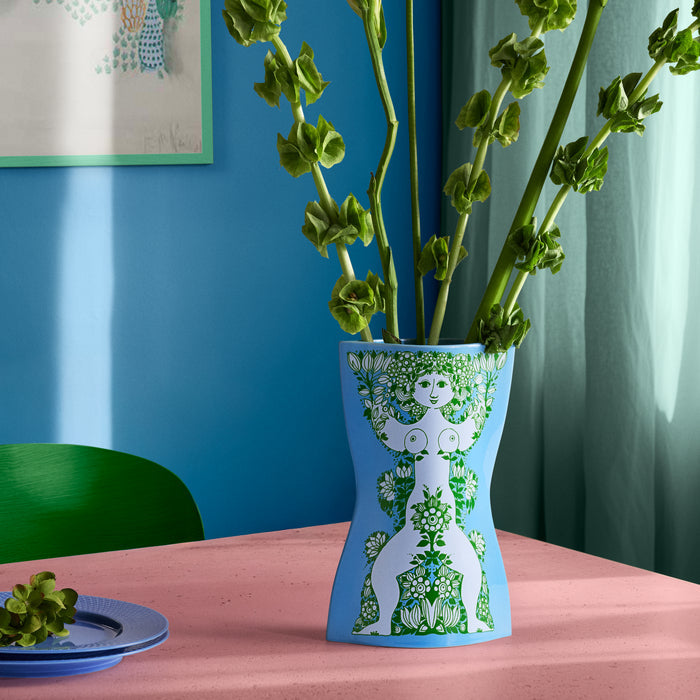 Bjørn Wiinblad 53120 Nina Vase in Light Blue/Green