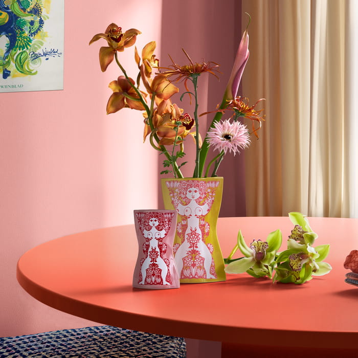 Bjørn Wiinblad 53121 Nina Vase in Yellow/Pink