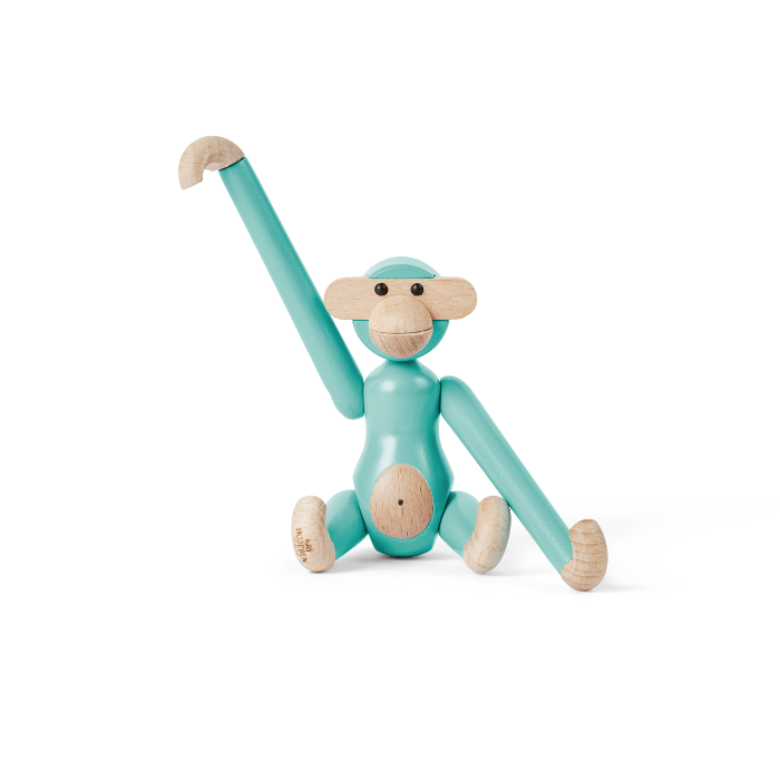 Kay Bojesen 39801 Monkey Wooden Figurine in Turquoise