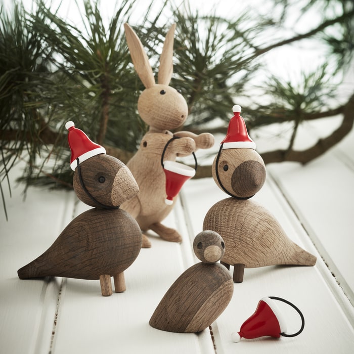 Kay Bojesen 39236 Santa's Cap for Wooden Figurines in Red/White