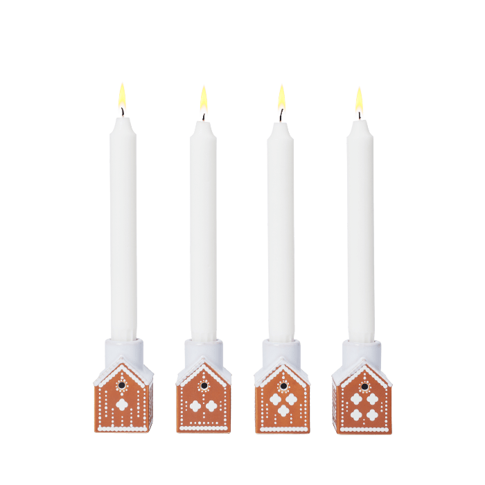 Kähler 693538 Gingerbread Advent Candle Holder in Brown
