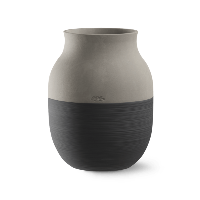 Kähler 690147 Omaggio Circulare Vase in Anthracite Grey