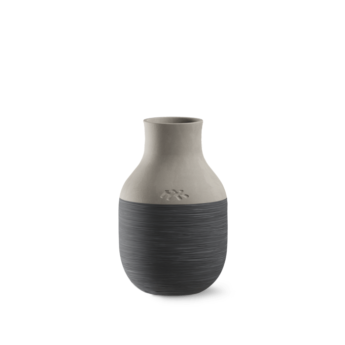 Kähler 690148 Omaggio Circulare Vase in Anthracite Grey