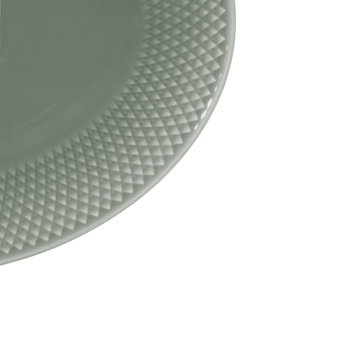 Lyngby Porcelæn 201870 Rhombe Earth Oval Serving Dish in Moss