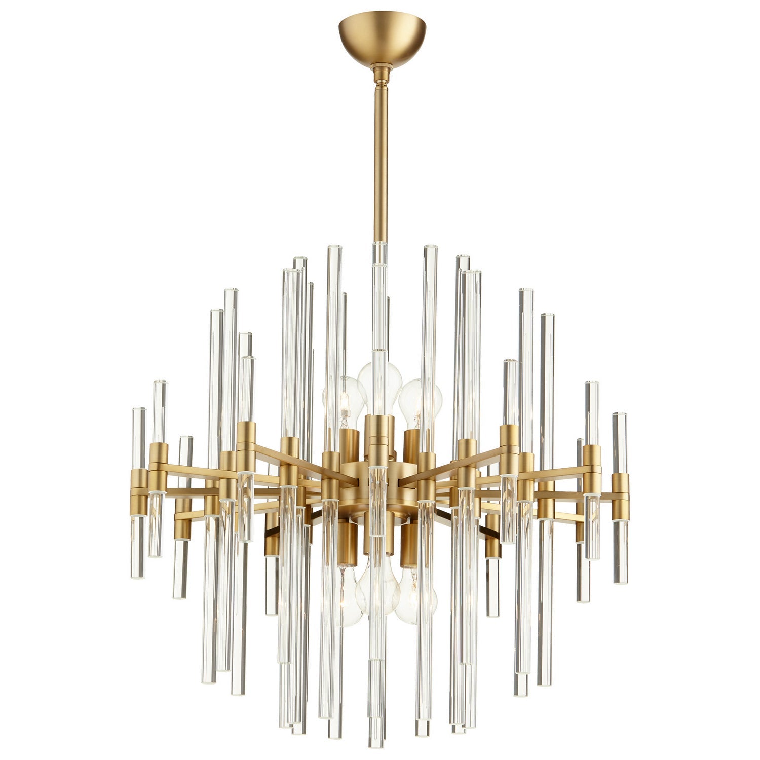 Cyan Canada - 09224 - Six Light Pendant - Quebec - Aged Brass