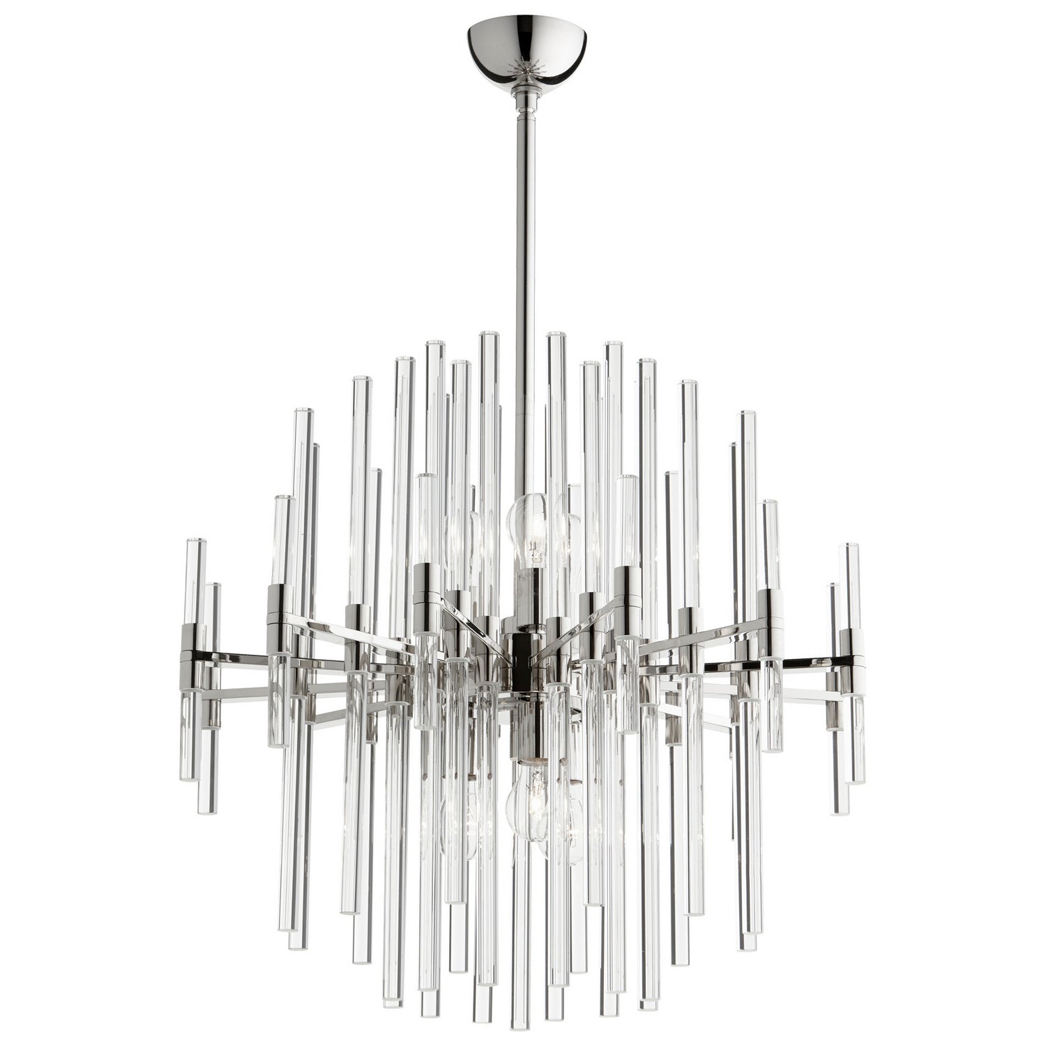 Cyan Canada - 09254 - Six Light Pendant - Quebec - Polished Nickel