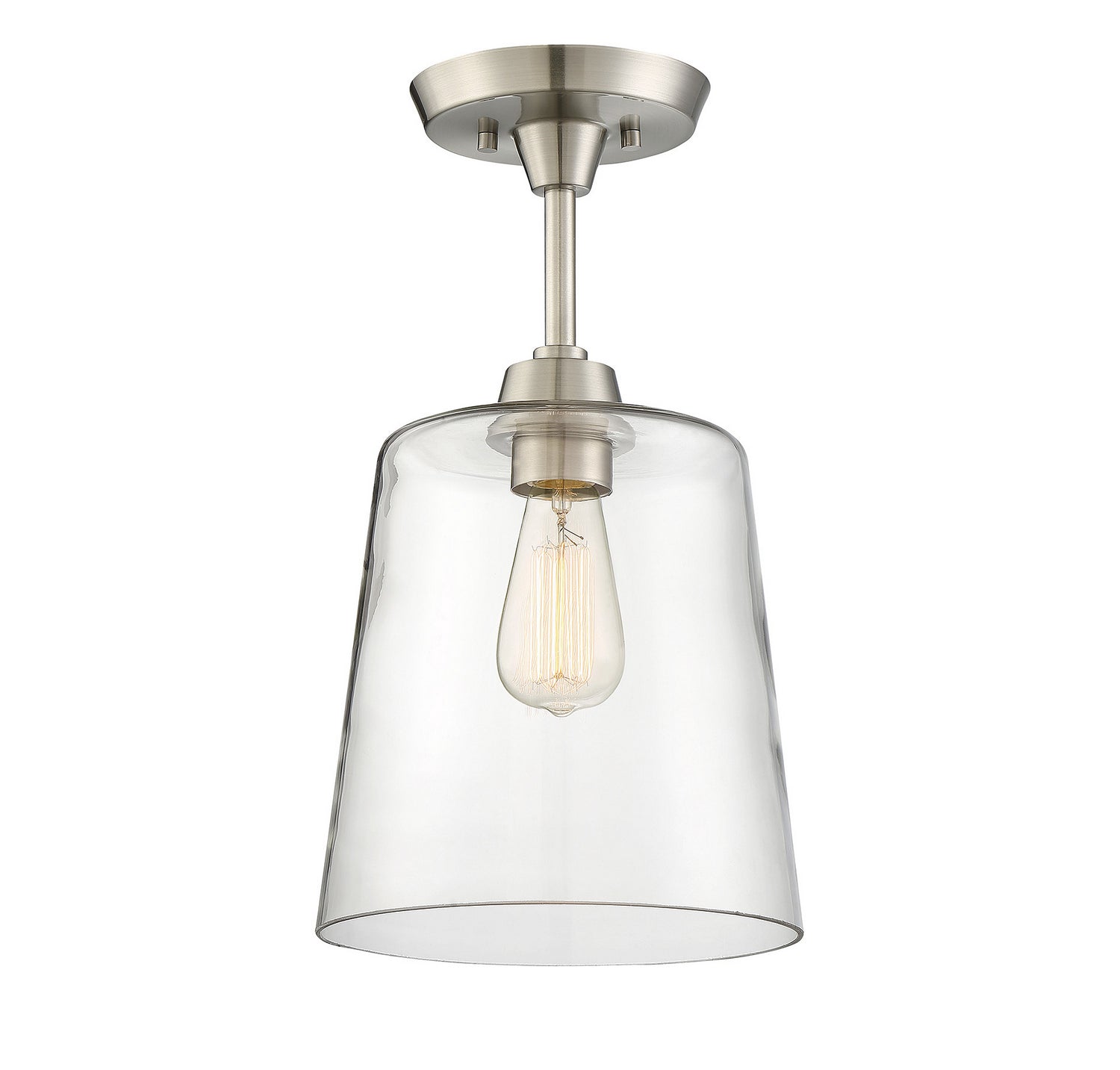 Meridian M60010BN One Light Semi-Flush Mount in Brushed Nickel