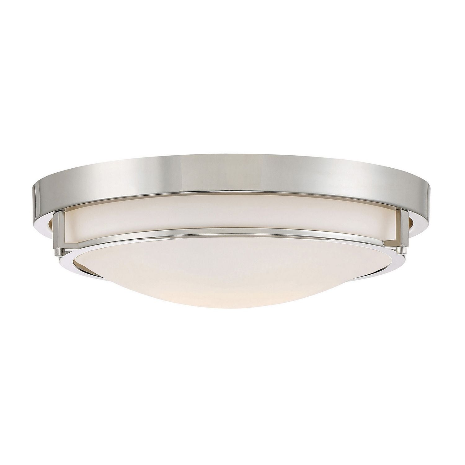 Meridian M60019PN Two Light Flush Mount in Polished Nickel