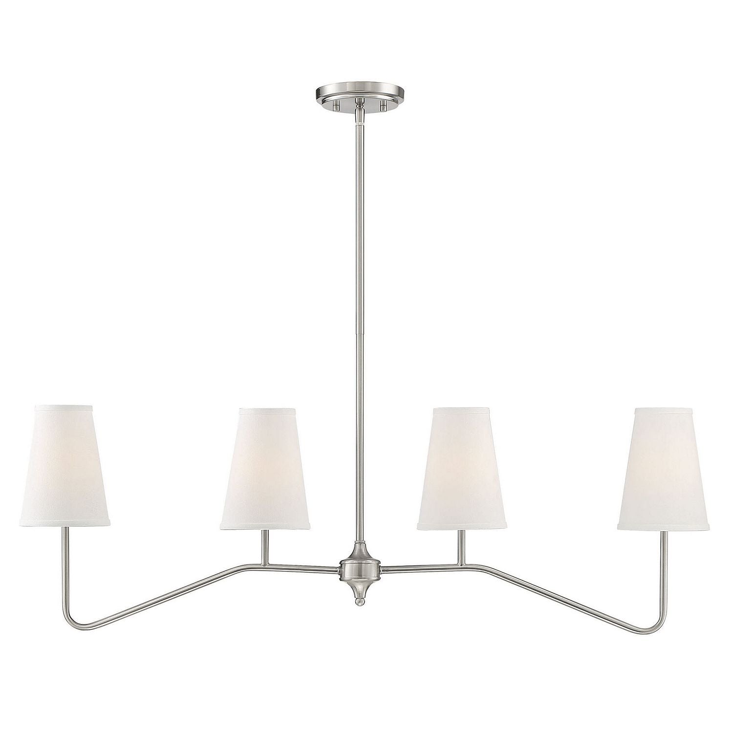 Meridian M10078BN Four Light Chandelier in Brushed Nickel