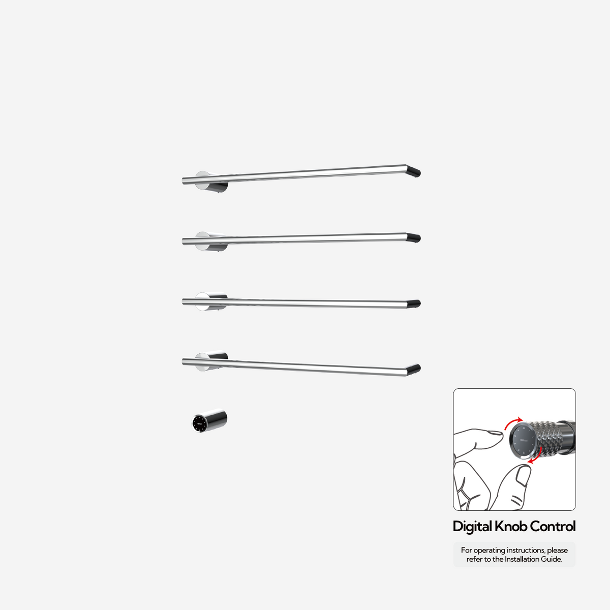 P&Bhusri G26-L-CHR-XY G26 Towel Warmer in Polished Chrome