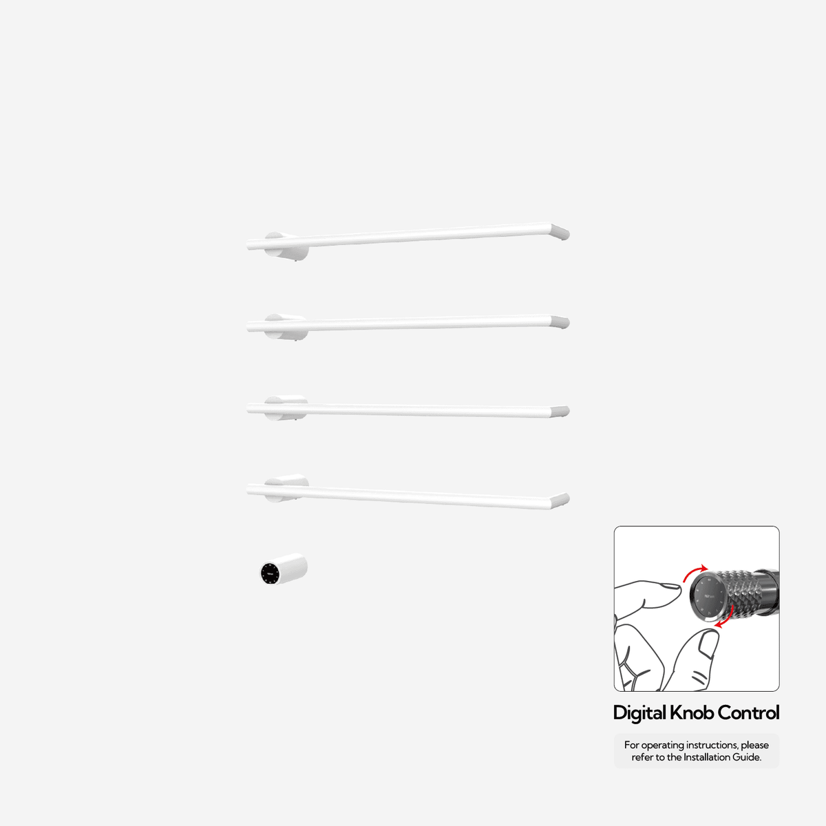 P&Bhusri G26-L-PWH-XY G26 Towel Warmer in Porcelain White