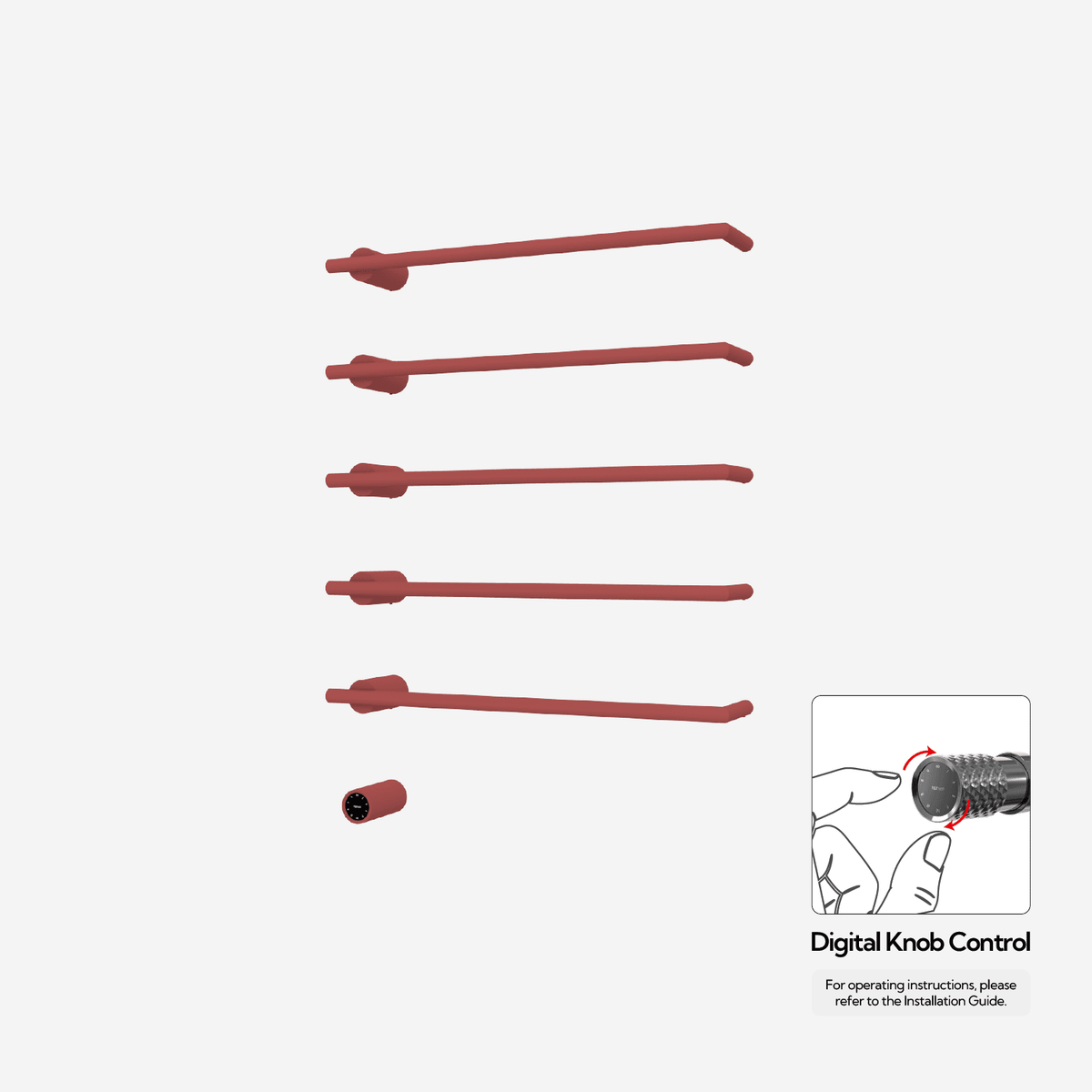 P&Bhusri G26-XL-ARD-XY G26 Towel Warmer in Amber Red