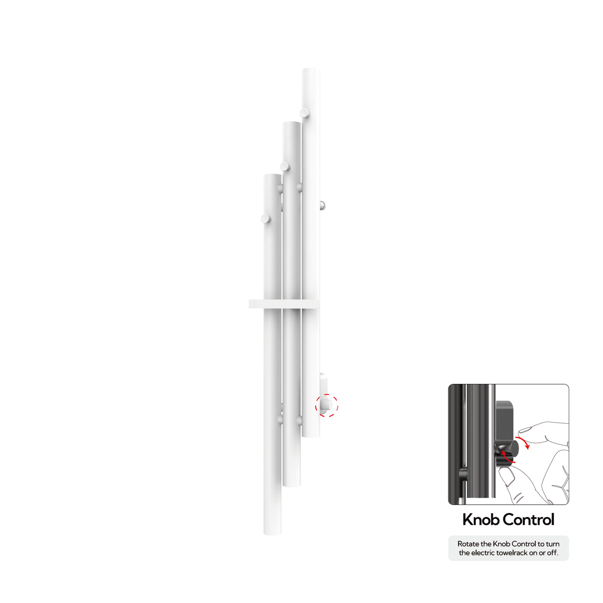 P&Bhusri K102-M-MWH-XK K102 Towel Warmer in Mist White