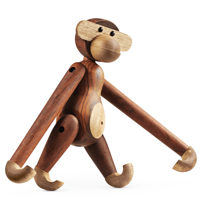 Kay Bojesen 39253 Monkey Wooden Figurine in Teak/Limba