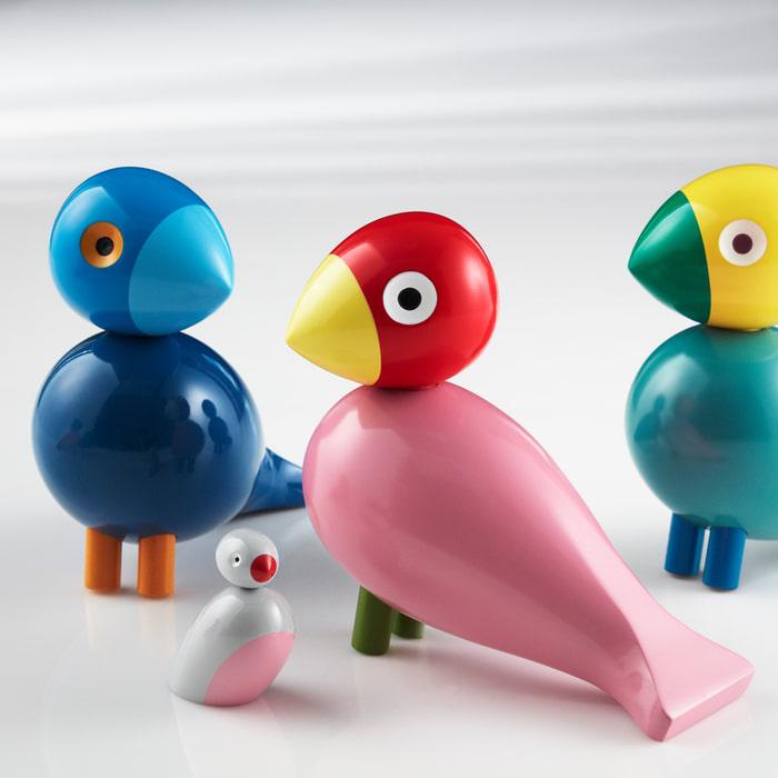 Kay Bojesen 39400 Songbird Wooden Figurine in Rose/Red
