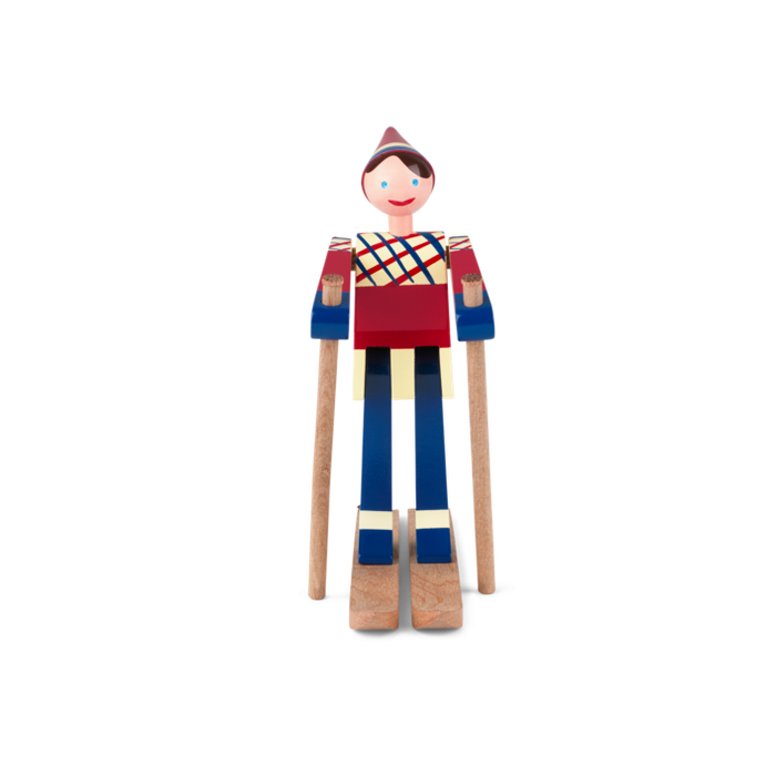 Kay Bojesen 39411 Skier Wooden Christmas Figurine in Multi