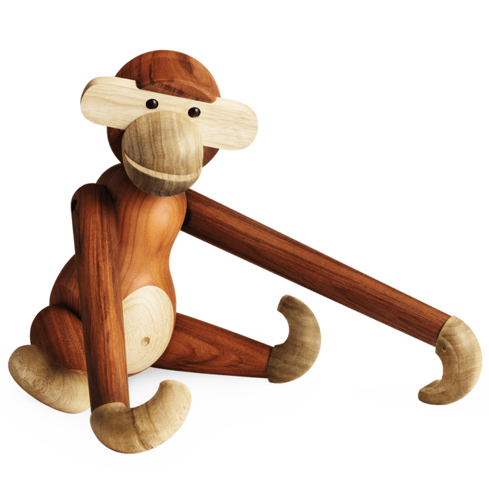 Kay Bojesen 39260 Monkey Wooden Figurine in Teak/Limba