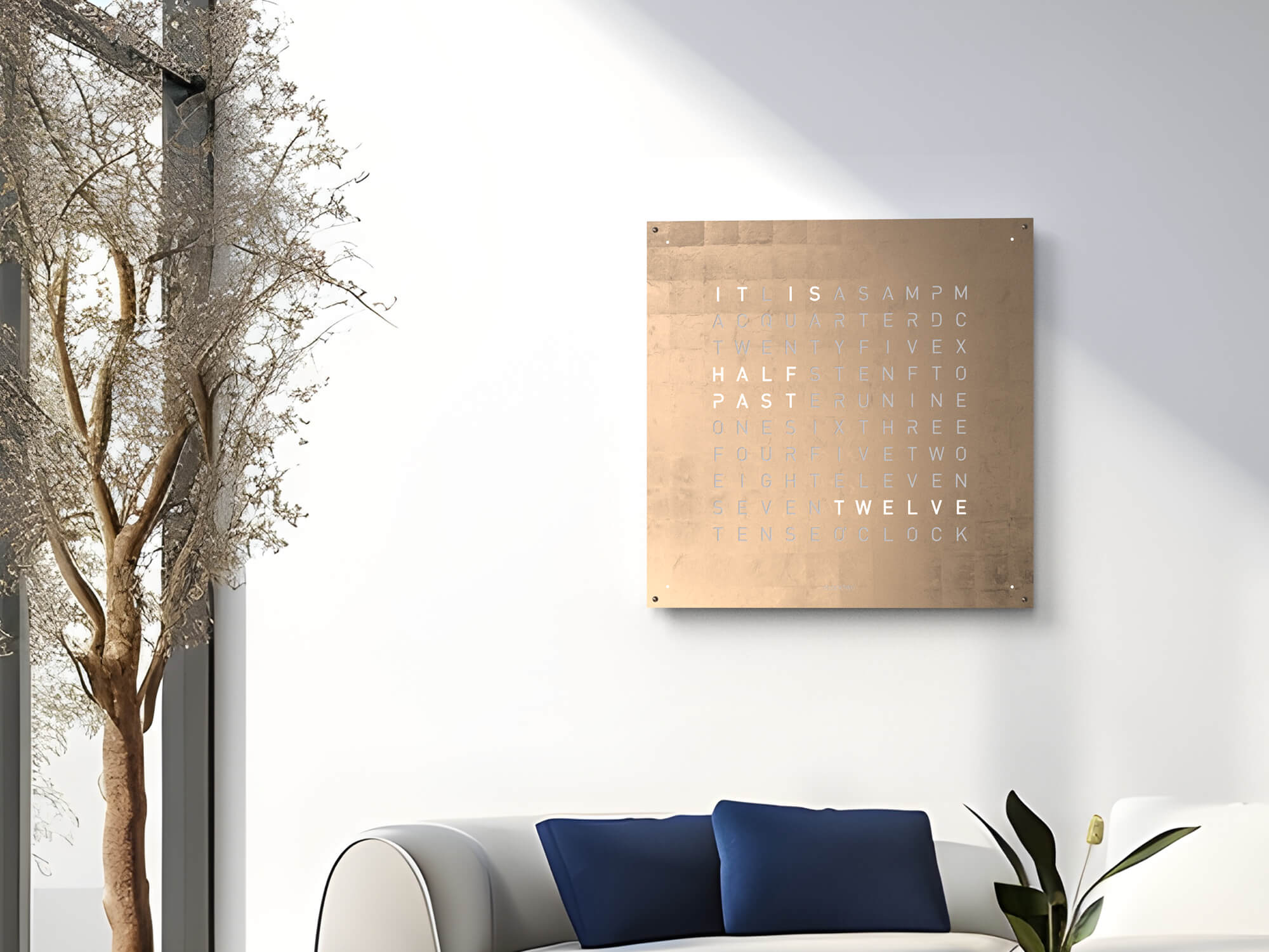 QLOCKTWO LG4MG QLOCKTWO EARTH 90 Creator's Edition Moon Gold