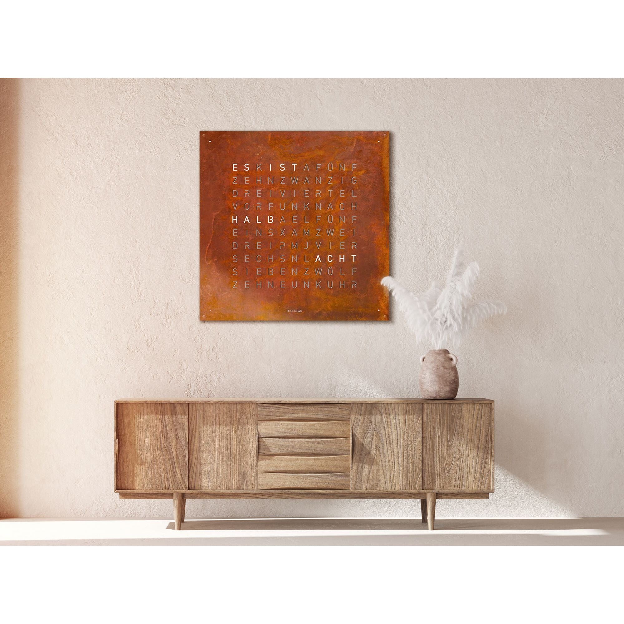 QLOCKTWO Q180V1RT QLOCKTWO EARTH 180 Rust