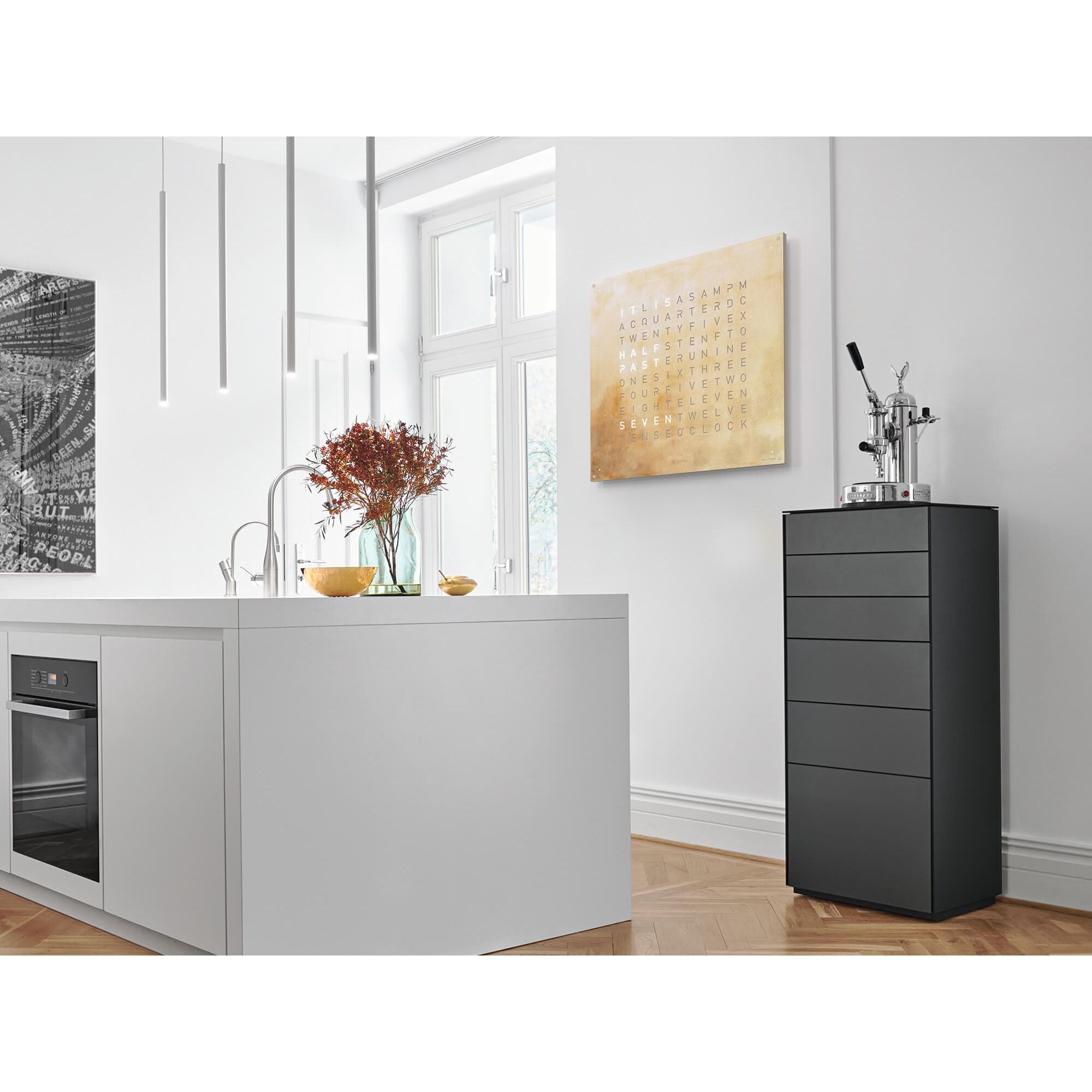 QLOCKTWO Q180V1SG QLOCKTWO EARTH 180 Silver & Gold