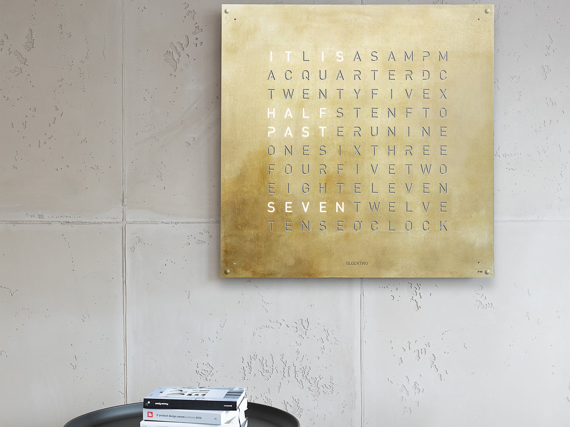 QLOCKTWO Q180V1SG QLOCKTWO EARTH 180 Silver & Gold
