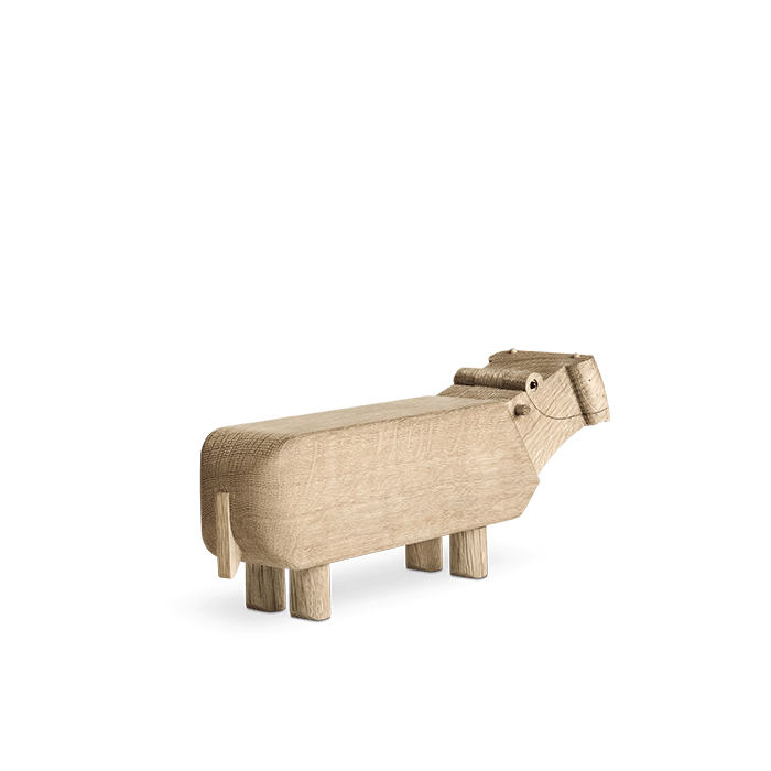 Kay Bojesen 39542 Hippo Wooden Figurine in Oak