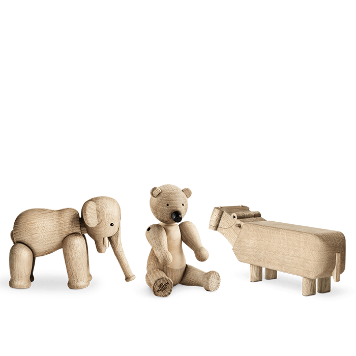 Kay Bojesen 39366 Liliput Wooden Figurine Set in Oak