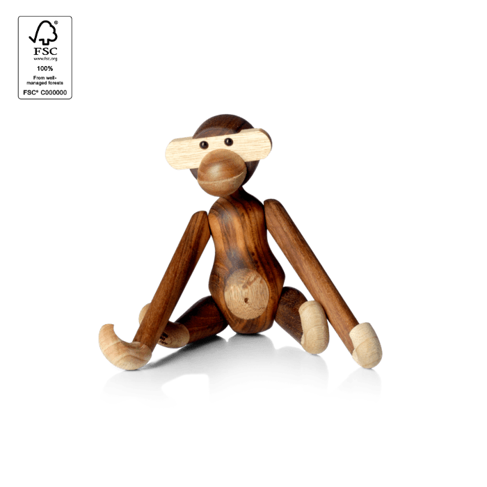 Kay Bojesen 39250 Monkey Wooden Figurine in Teak/Limba