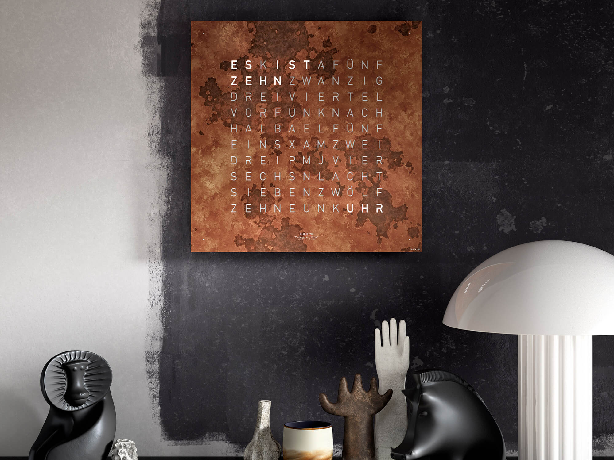QLOCKTWO QT4RT QLOCKTWO EARTH 45 Creator's Edition Rust