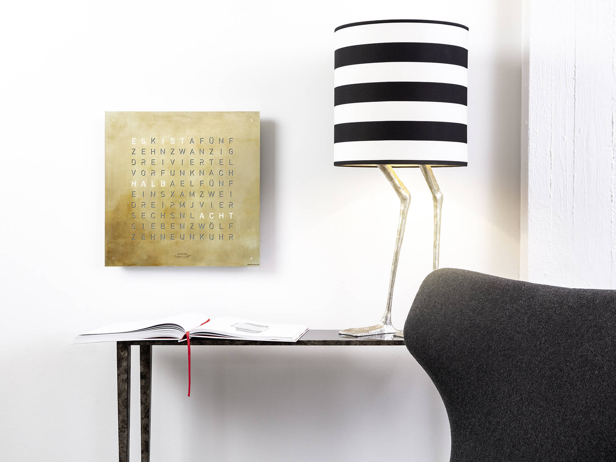 QLOCKTWO QT4SG QLOCKTWO EARTH 45 Creator's Edition Silver & Gold