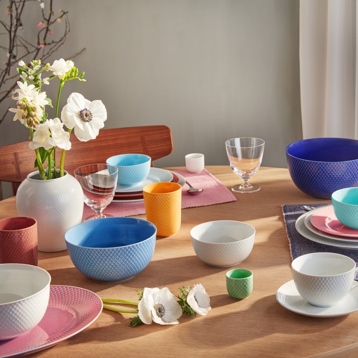 Lyngby Porcelæn 201910 Rhombe Color Serving Bowl in Blue